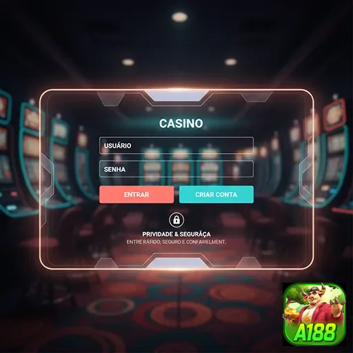 Imagem representando um registro rápido no cassino online a188